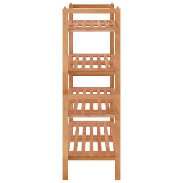 Поставки за обувки, 2 бр, 69x27x41 см, орехово дърво масив