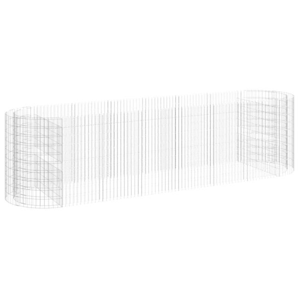 Габион повдигната леха, поцинковано желязо, 400x100x100 cм