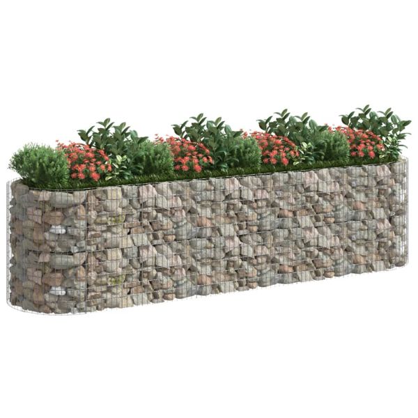 Габион повдигната леха, поцинковано желязо, 400x100x100 cм