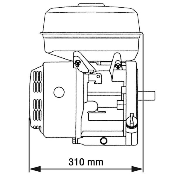 Бензинов двигател 15 HP 11 kW черен