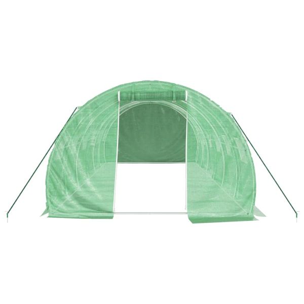 Оранжерия със стоманена рамка зелена 18 м² 6x3x2 м