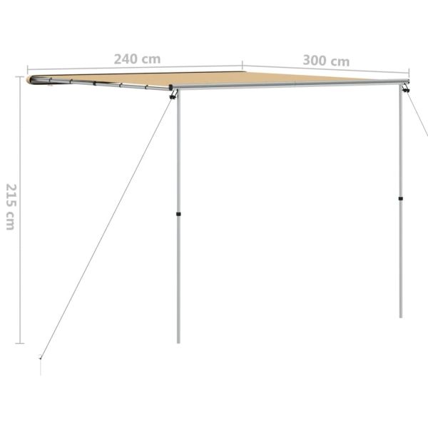 Тента за кемпер и каравана, 2,4x3x2,15 м, бежова