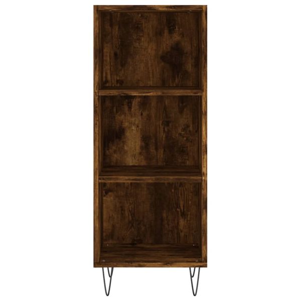 Сайдборд, опушен дъб, 34,5x32,5x90 см, инженерно дърво