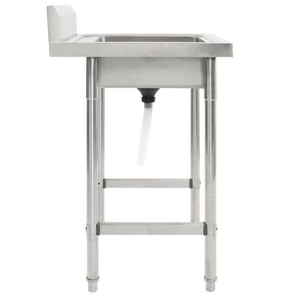 Кухненска мивка с едно корито, неръждаема стомана