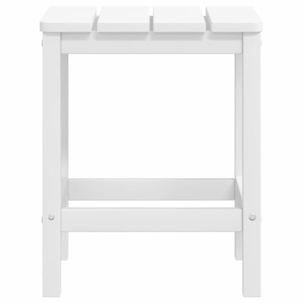 Градински столове "Адирондак" с табуретка и масичка, HDPE, бели