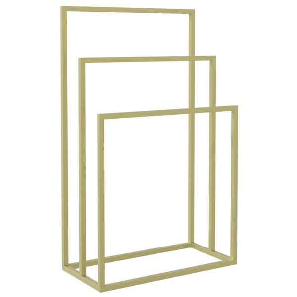 Свободностояща поставка за кърпи, златиста, 48x24x79 см, желязо