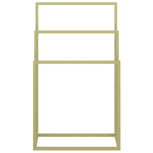 Свободностояща поставка за кърпи, златиста, 48x24x79 см, желязо