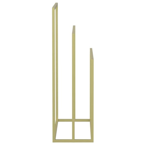 Свободностояща поставка за кърпи, златиста, 48x24x79 см, желязо