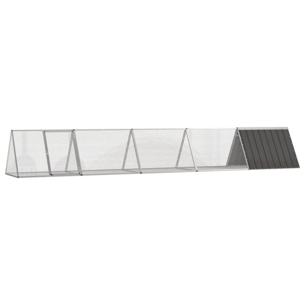 Клетка за зайци антрацит 504,5x80,5x71 см поцинкована стомана