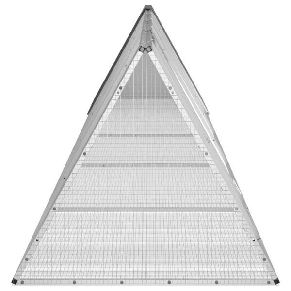 Клетка за зайци антрацит 504,5x80,5x71 см поцинкована стомана