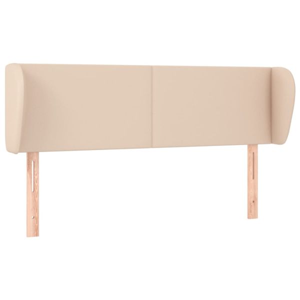 Горна табла с уши, капучино,147x23x78/88 см, изкуствена кожа