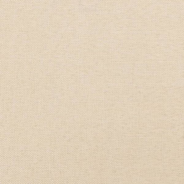 Горна табла за легло с уши, кремава, 163x23x78/88 см, плат