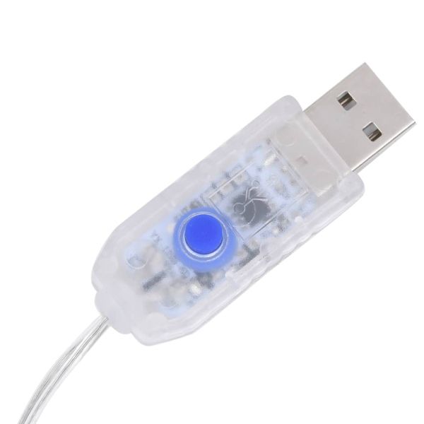 Коледни елени, 6 бр, топло бяло, 240 LED, акрил