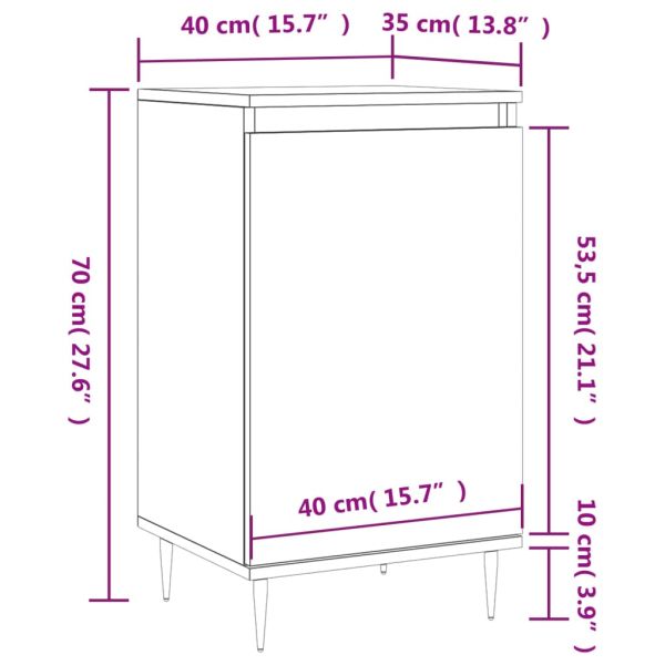 Бюфет бетонно сив 40x35x70 см инженерно дърво