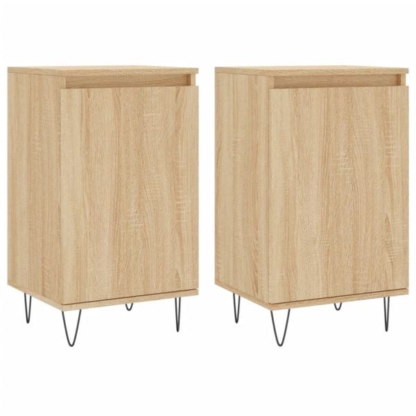 Бюфети 2 бр дъб сонома 40x35x70 см инженерно дърво