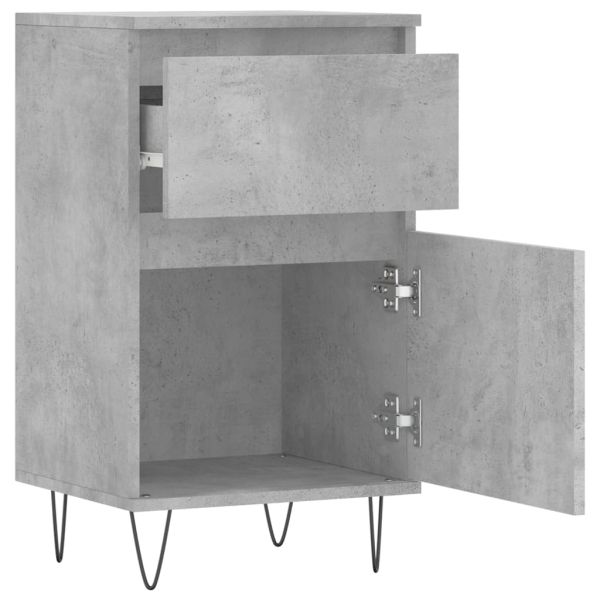 Бюфети 2 бр бетонно сив 40x35x70 см инженерно дърво