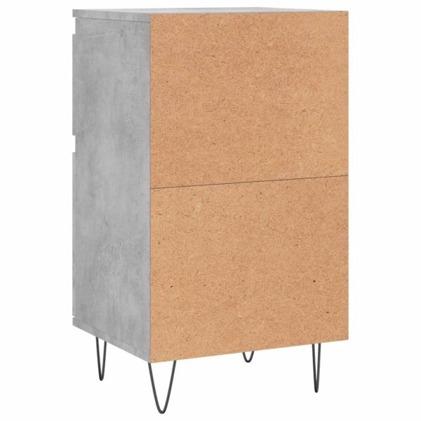Бюфети 2 бр бетонно сив 40x35x70 см инженерно дърво