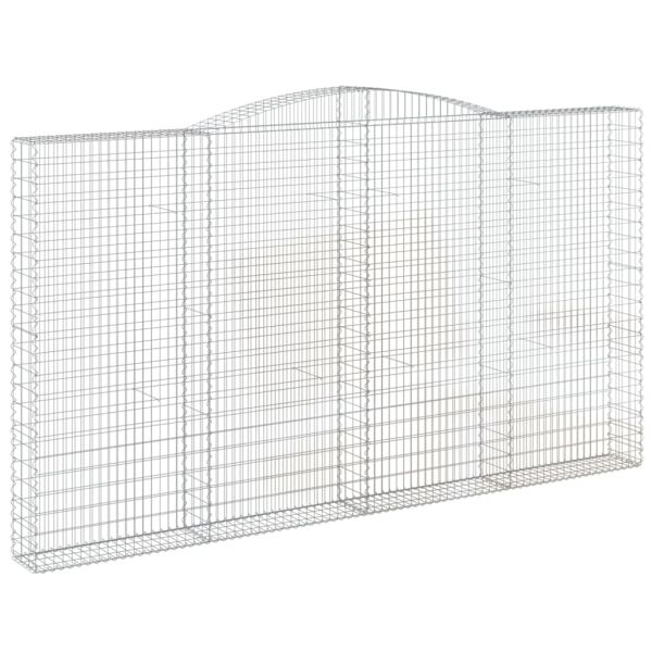 Дъговидна габионна кошница 400x30x220/240 см поцинковано желязо
