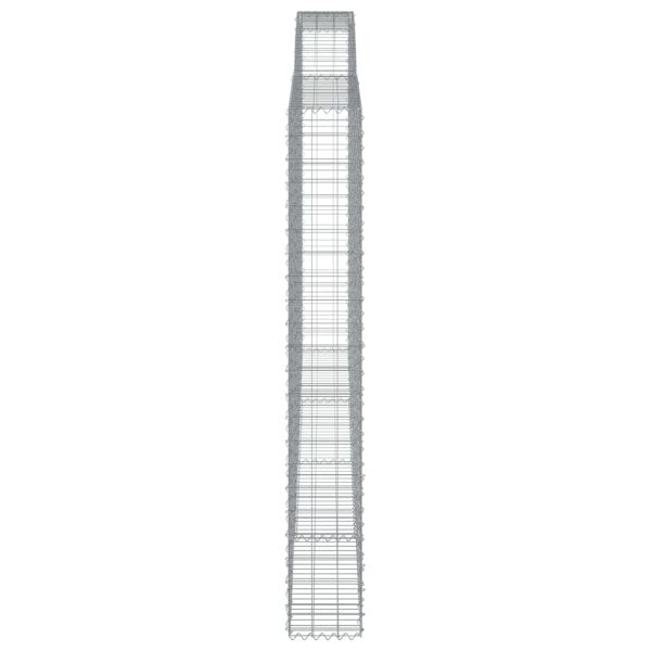 Дъговидна габионна кошница 400x30x220/240 см поцинковано желязо