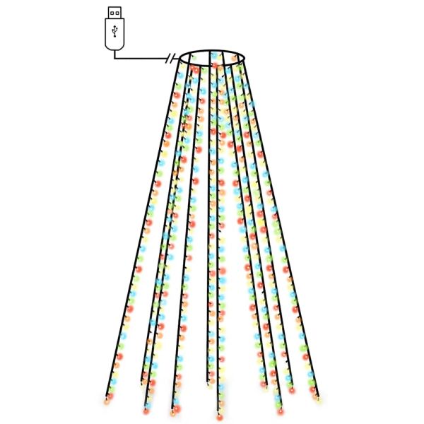 Коледни лампички за елха тип мрежа 400 LED многоцветни 400 см