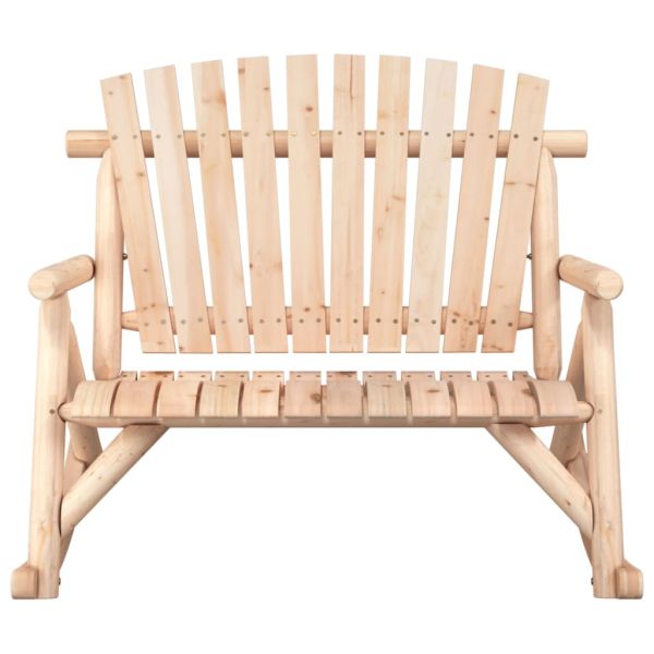 2-местна градинска пейка люлка 123x96x102 см масивен смърч