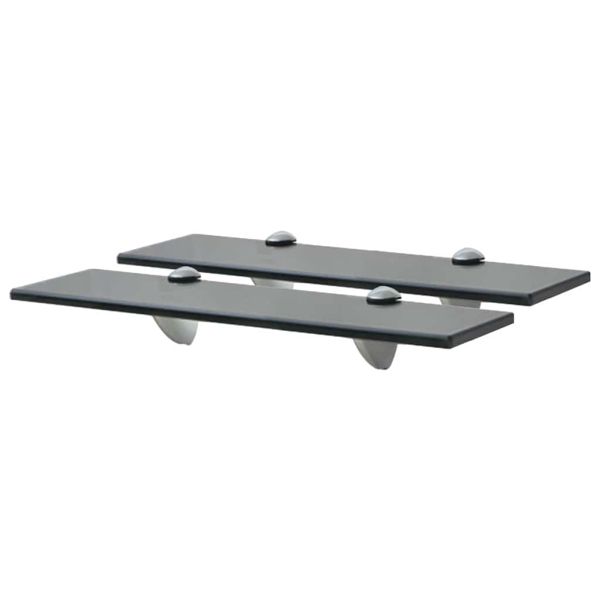 Подвижни рафтове, 2 бр, стъкло, 40x20 см, 8 мм