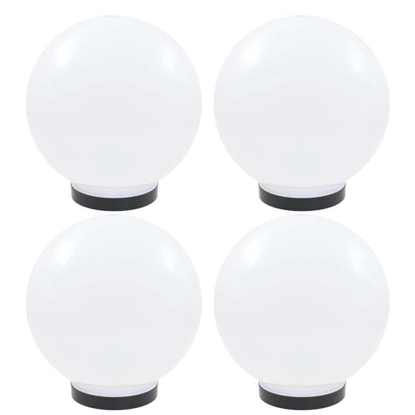 Градински сфери за LED лампи, 4 бр, 25 см, PMMA
