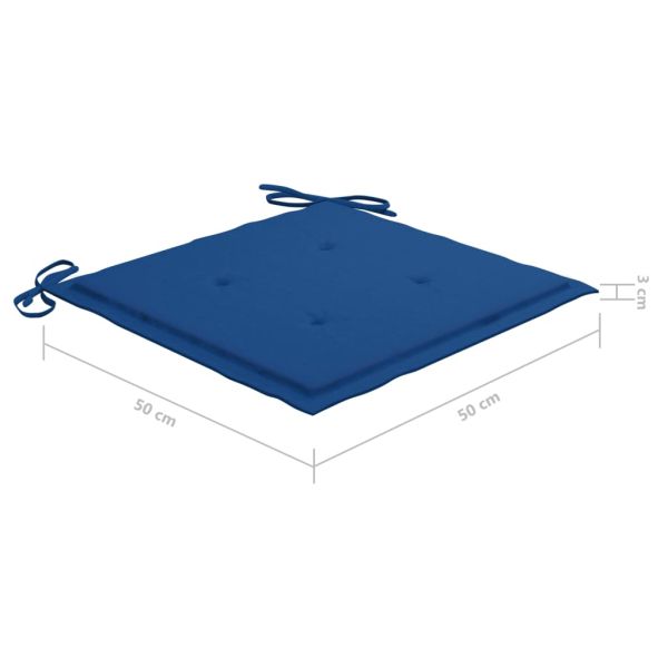 Градински столове 6 бр с възглавници масивно акациево дърво