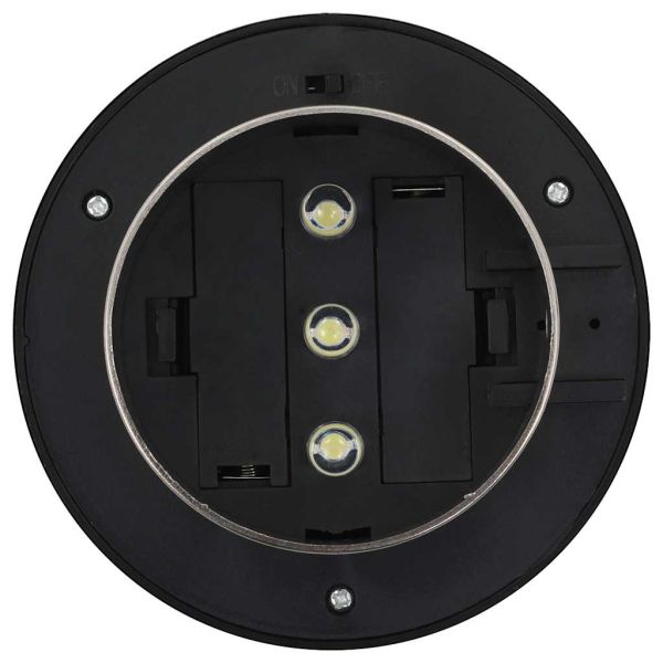 Градински соларни лампи, 6 бр, LED, кръгли, 12 см, бели