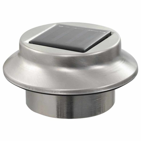 Градински соларни лампи, 6 бр, LED, кръгли, 12 см, бели