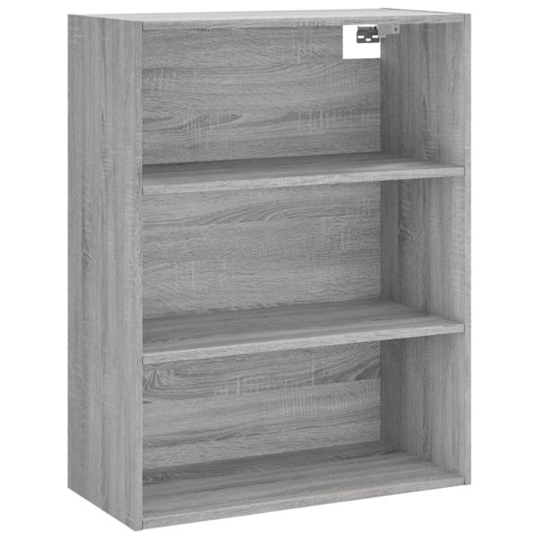 Висок шкаф, сив сонома, 69,5x32,5x180 см, инженерно дърво