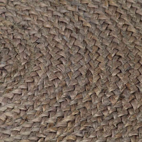 Ръчно тъкан килим от юта, кръгъл, 240 см, сив