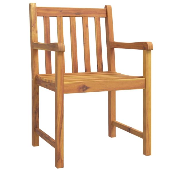 Градински столове, 8 бр, 56x55,5x90 см, акация масив