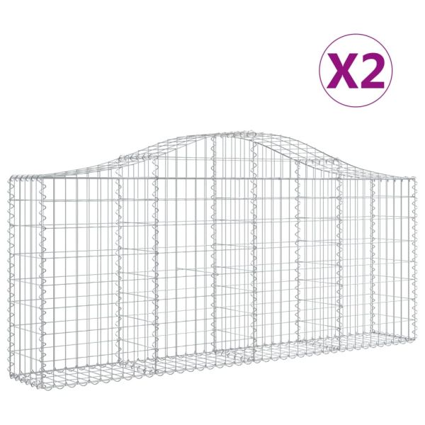 Габионни кошници арка 3 бр 200x30x80/100 см поцинковано желязо