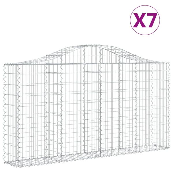 Габионни кошници арка 7 бр 200x30x100/120 см поцинковано желязо