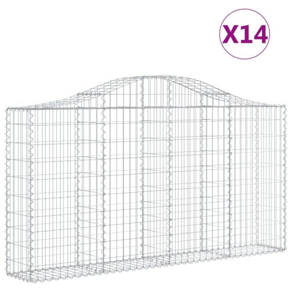 Габионни кошници арка 14 бр 200x30x100/120см поцинковано желязо