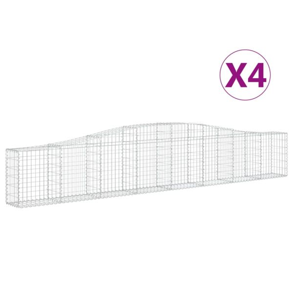 Габионни кошници арка 4 бр 400x30x60/80 см поцинковано желязо