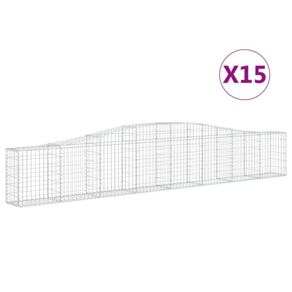 Габионни кошници арка 15 бр 400x30x60/80 см поцинковано желязо
