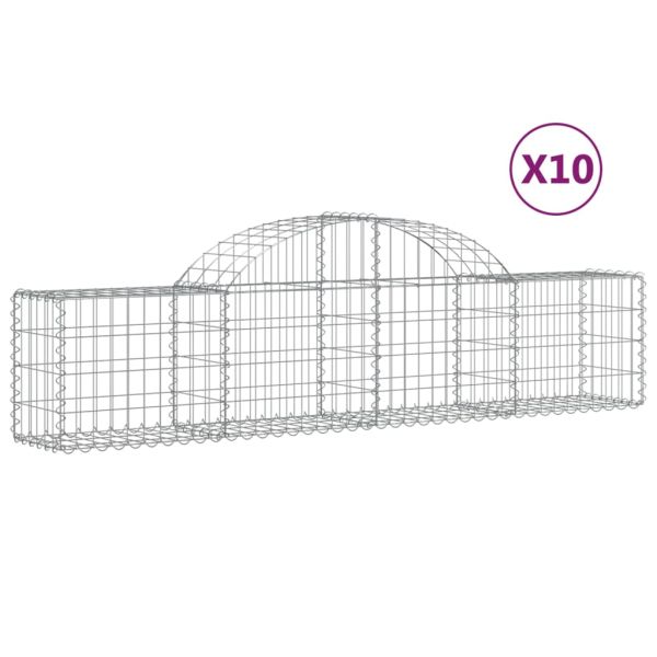 Габионни кошници арка 10 бр 200x30x40/60 см поцинковано желязо