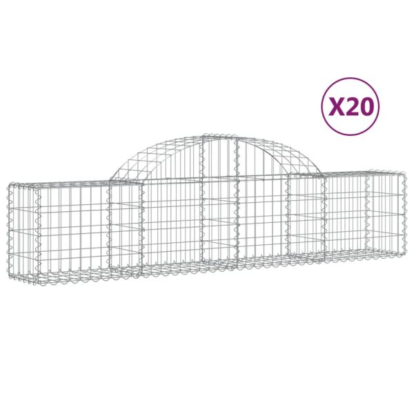 Габионни кошници арка 20 бр 200x30x40/60 см поцинковано желязо