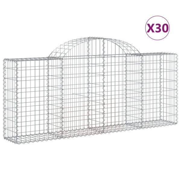 Габионни кошници арка 30 бр 200x30x80/100 см поцинковано желязо