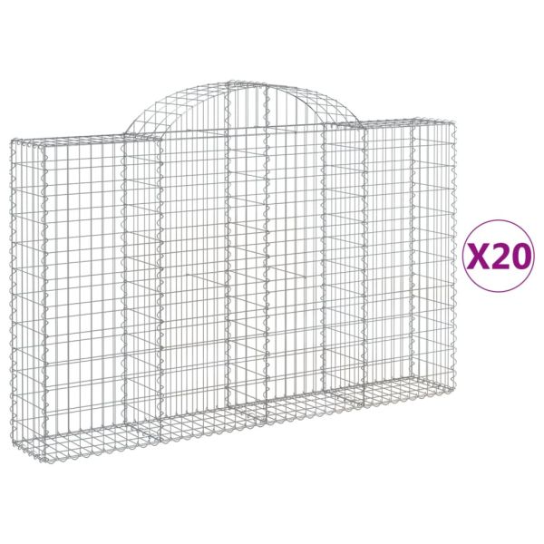 Габионни кошници арка 20 бр 200x30x120/140см поцинковано желязо