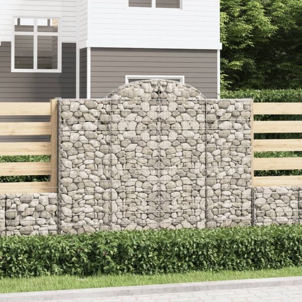 Габионни кошници арка 2 бр 200x30x160/180 см поцинковано желязо