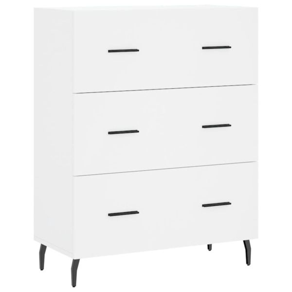 Висок шкаф, бял, 69,5x34x180 см, инженерно дърво