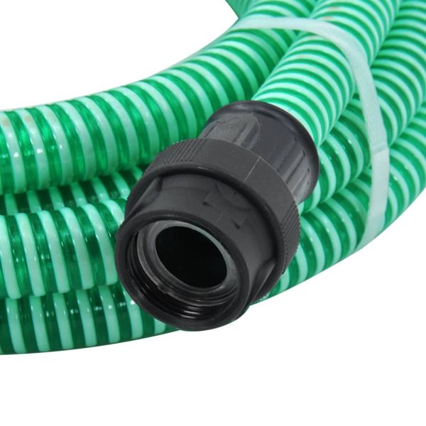 Смукателен маркуч с PVC конектори зелен 1" 7 м PVC