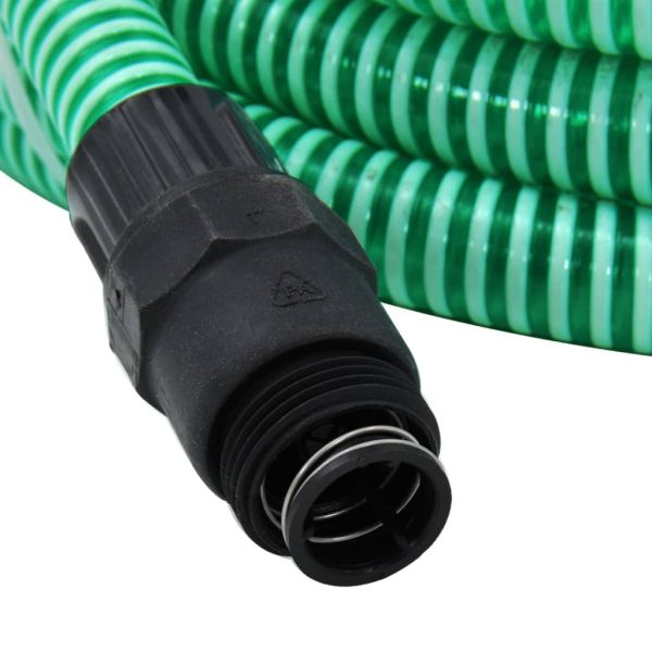 Смукателен маркуч с PVC конектори зелен 1" 7 м PVC