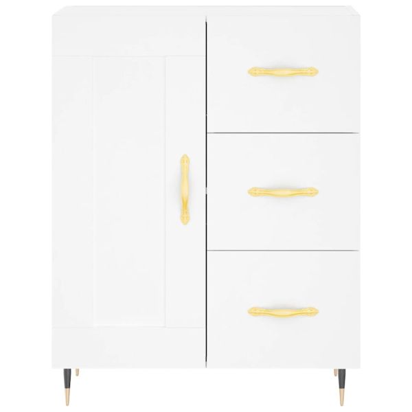Висок шкаф, бял, 69,5x34x180 см, инженерно дърво