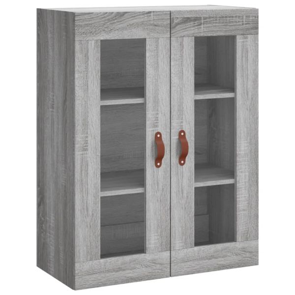 Висок шкаф, сив сонома, 69,5x34x180 см, инженерно дърво