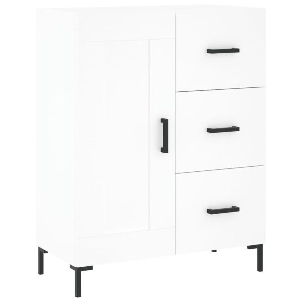 Висок шкаф, бял, 69,5x34x180 см, инженерно дърво