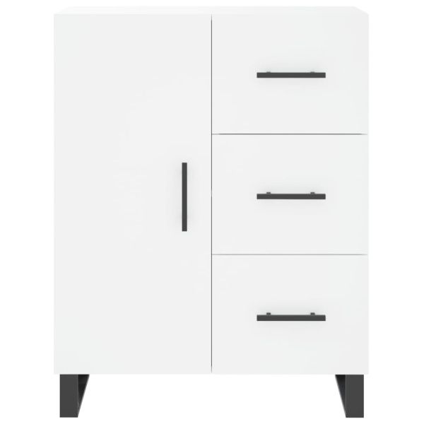 Висок шкаф, бял, 69,5x34x180 см, инженерно дърво